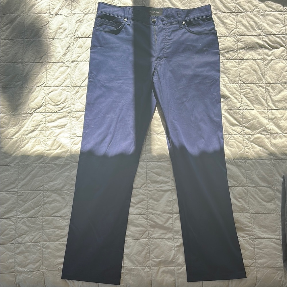 Ermenegildo Zegna Blue Chinos Versatile Style